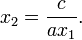 x_2 = \frac{c}{ax_1}.