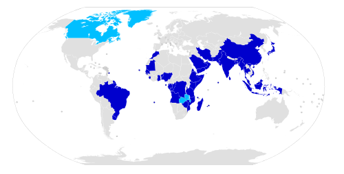 Countries with at least one territory (anachronistic) part of the Portuguese Empire