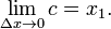 \lim_{\Delta x \to 0} c = x_1.