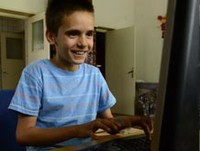 A child using a computer