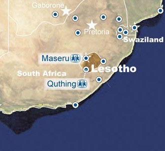 Lesotho Map