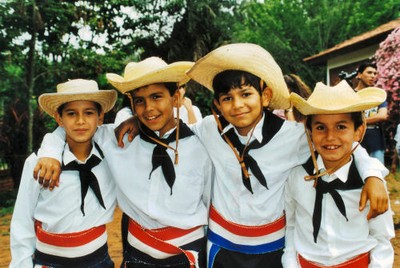 A Group of Children in Traditional Dress, from Hohenau, Paraguay