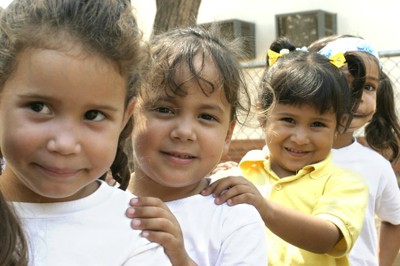 Four girls playing, Venezuela