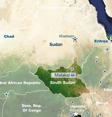 South Sudan map