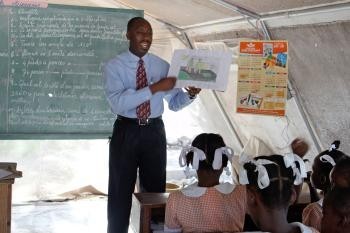 Teaching at the SOS School in Santo Haiti