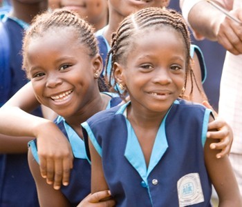 Girls at school in Isolo, Nigeria