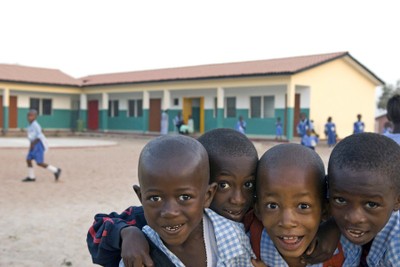 In front of Basse SOS primary school