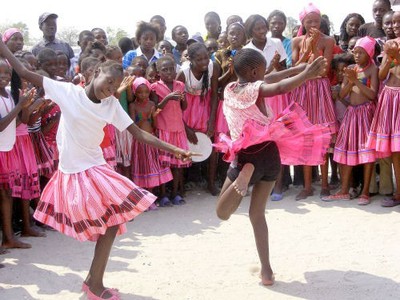 Children dancing from Ondangwa, Namibia