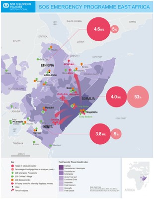 Map of EA famine relief